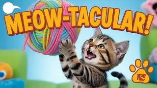 Dancing Cat Song for Children Cute Meow Meow Nursery Rhymes and Funny Kitten Singing
