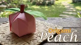 How to Make an Origami Peach Fruit 🍑 | Origami for Kids #paperorigami #origami  #origamicreations