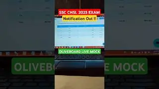 SSC CHSL 2025 Notification out! Oliveboard LIVE MOCK Test 23-24 June #oliveboard #sscchsl #ssc #chsl