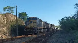 Trem da MRS Prefixo KSV / AC44i #7238-1 + #7246-2 + C44EMi #3971-6 / Sentido S&atilde;o Paulo 