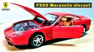 Unboxing & Assembling Ferrari Diecast   : 550 Maranello  car model (1/24 Maisto)
