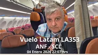 Vuelo Latam LA353 ANF - SCL 22:07 hrs - Airbus 320 Neo - Cabina Premium