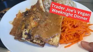 EASY Peanut Sauce with Fried Tofu & Carrots | Trader Joe&rsquo;s Vegan Weeknight Dinners