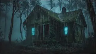 🌧️ Stop Overthinking Tonight | Heavy Rain at a Dark Forest Cabin