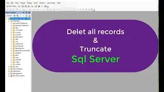 Delete all rows and truncate statements  in Sql server