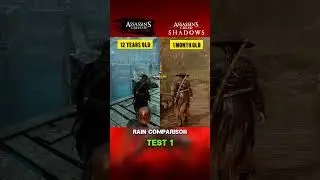 Assassin's Creed Shadows vs Assassin's Creed 4 black flag - Rain Comparison #shorts