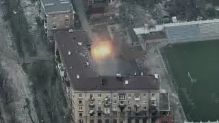 Ukraine War Russian APC Smacked By Anti Tank Projectile In Mariupol