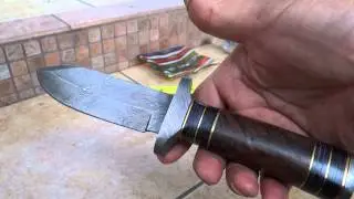 DKC-190 FRODO DKC Knives Custom Hand Made Damascus Hunting Pocket Folding Bowie Knife
