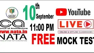 10th September 2020 NATA MOCK TEST FREE LIVE 11:00 PM | JOIN NOW