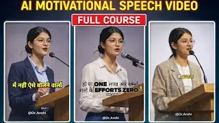 AI Se Motivational Speech Video Kaise Banaye | Viral Reels Without Camera 🎯 | No Face, No Voice