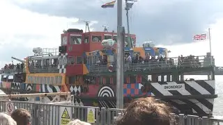 I take a Ferry Cross the Mersey onboard the Mersey Ferry MV Snowdrop &lsquo;The Dazzle Ferry&rsquo;