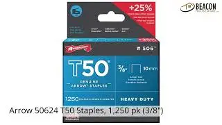 Arrow 50624 T50 Staples 1250 pk (3/8