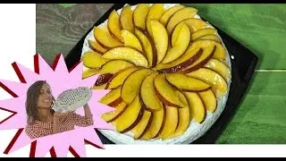 Torta Fredda allo Yogurt con le Pesche