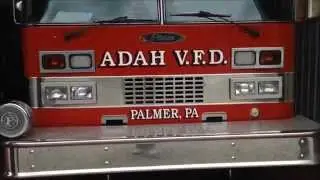 ADAH VOLUNTEER FIRE DEPARTMENT STATION 1, WALK AROUND 1 ENGINE, IN GERMAN TOWNSHIP, PALMER, PA.
