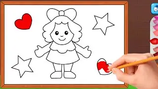 Gilr coloring Game &hearts;️💚🧡💙 #Episode74 #Coloring #ColoringGame #DrawingAndColoring 