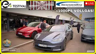 Tesla Model S Plaid 1020 PS Vollgas OHNE BREMSWIRKUNG!!! | Hockenheimring E4 Testival Tracktest