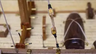 Red Dragon, Chinese Junk, Part 16, rope work.