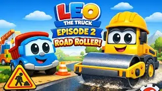 Leo the Truck 🚚 | Episode 2: Road Roller Fun Play & learning for kids  #cucukidsworld