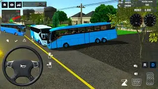 Coach Bus Simulator Indonesia  | Real City Driving Driving Gameplay New ( Bus Game ) 