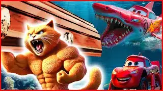 Lightning McQueen Shark Monster | Coffin Dance Song (COVER)