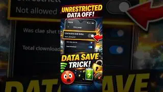 &ldquo;Android Hidden Data Saver Trick &ndash; Unrestricted Data OFF!&rdquo;#shorts #viralshorts