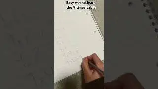 Easy way to learn the 9 times table #genius#learing#fun#good#maths