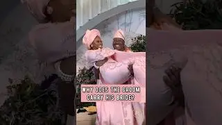 Do you know why the groom carries his bride? #nigerianwedding #yorubawedding