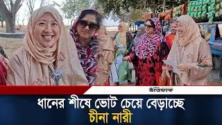 কুষ্টিয়ায় ধানের শীষে ভোট চেয়ে বেড়াচ্ছে চীনা নারী | Dhaner Shish | China Women | Election Campaign