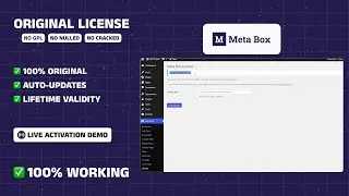 MetaBox Pro with License Key | Top Custom Fields Framework For WordPress | Genuine Activation Key WP