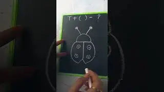 easy way to make ladybug 🐞 with T & (  ) / for kids #learnwithme #shorts