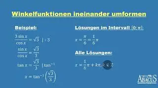 So l&ouml;st du Gleichungen mit verschiedenen Winkelfunktionen &ndash; Sinus, Kosinus & Tangens kombiniert