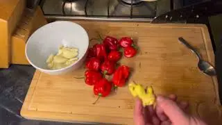 Scotch bonnet, garlic and herb chilli sauce.