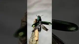 Slow-Mode Video Of A Small Metallic, Green Beetle Taking Flight 🤓🥸