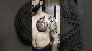 Polynesian chest tattoo #shazatsonu #shazatsonutattoo #sstattoostudio