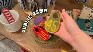 Public ASMR Walkthrough in a Vintage Market (soft spoken with camera tapping)