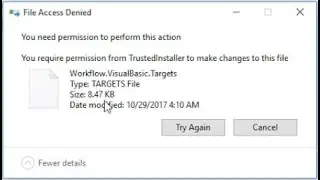 You require permission from trustedInstaller to make changes |Unable to delete a file on windows