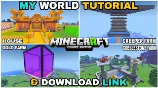 My Survival World Download | Minecraft Pe Best World Download link | minecraft best survival world