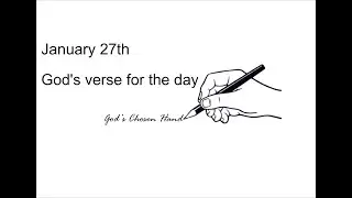 Day 27 || Handwritten Bible Verse || God's Chosen Hand
