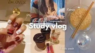 Finals week vlog📎 lots of assignments, cofee date, uni days, ramen and more