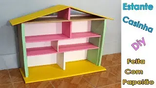 Estante Casinha Organizadora Feita com Papelão.