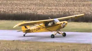 Piper PA-18-135 Super Cub Landing in Windy Conditions CSU3