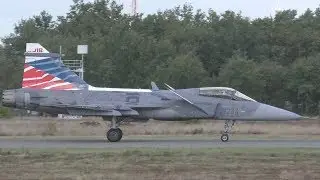 [4K] Aggressive! Czech Republic JAS-39C Gripen Demo, Belgian Air Force Days 2018 [EBBL]