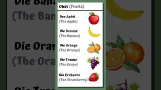 Learn German Fruits | Obst Vocabulary for Beginners #fruit #germanfood #germanlanguagelearning