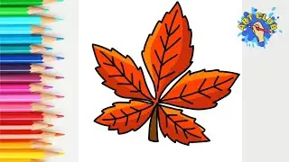 Comment dessiner une feuille d'automne/ dessin facile