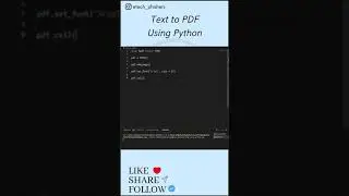 Text to PDF Using Python 🤩🔥