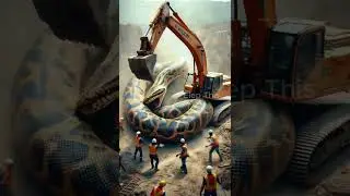 Found a python wrapped tightly around my excavator | Elep This  #youtubeshorts #shorts #animals