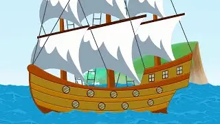 Ship Sailing, Songs For Kids And Cartoon Video