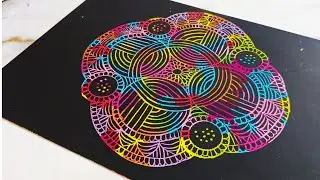 Mandala art scratch book drawing✨ step step step