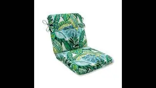 Pillow Perfect Outdoor/Indoor Clemens Noir Round Corner Chair Cushion, 40.5