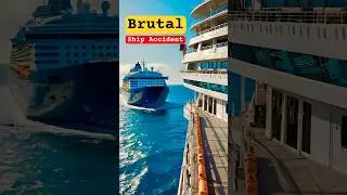 2 GIANT Cruise Ships COLLIDE in Epic AI Animation 💥🚢 #Shorts #cruiseship